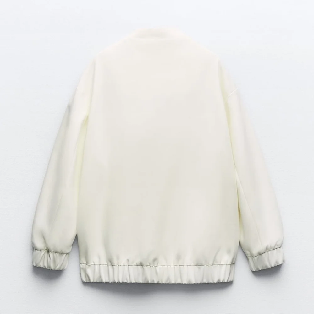 ZARA OVERSIZED LONG BOMBER WHITE SIZE XS L - Picture 14 of 16